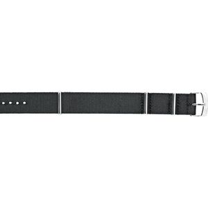 Zwarte Natoband - Morellato horlogeband Nylon Zwart 22mm - U3972A74019CR22 / PMU019BAND22
