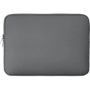 Laptop sleeve Waterdichte laptoptas - Dubbele Ritssluiting - Soft Touch - Laptophoes - 15,6 inch - Extra bescherming grijs