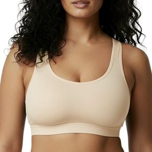 Naadloze Push Up BH - Maat S - Beige - Shapetape - BH Dames Zonder Beugel - Naadloze BH - Comfort BH - Magic Bra - Brede bandjes - Beha met Sluiting - Niet-voorgevormde BH - BH met Vulling