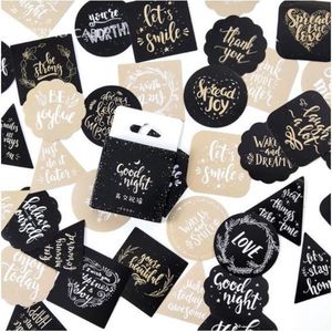 45 Tekst Stickers - Sticker Met Tekst Kraft, Zwart en Wit - A012 - Voor Scrapbook Of  Bullet Journal - Stickers Voor Volwassenen En Kinderen - Agenda Stickers - Decoratie Stickers