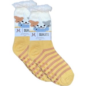 BLACK FRIDAY - Sukats® Huissokken - Homesocks - Maat 36-41 - Dames Huissokken - Antislip Sokken - Fluffy Sokken - Slofsokken - Variant 16 - Meerdere Maten en Varianten - Verwarmde Sokken