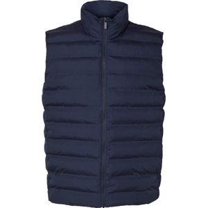 Selected - Heren Jas zomer Barry Quilted Gilet Sky Captain - Blauw - Maat XL