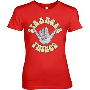 Stranger Things Dames Tshirt -XL- Dude Rood