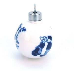 Kerstbal delfts blauw