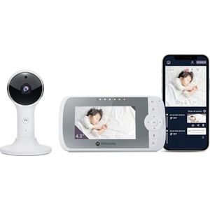 Videobabyfoon met Camera en WiFi - 4,3 Inch Scherm, Tweerichtingsaudio, Digitale Zoom, Nachtzicht