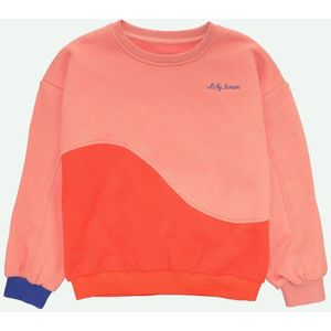 Sticky Lemon - sweater - colourblocking - coral pink + red hat