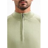 No Excess - Trui - Mintgroen - Halve Rits - Geribbelde Kraag