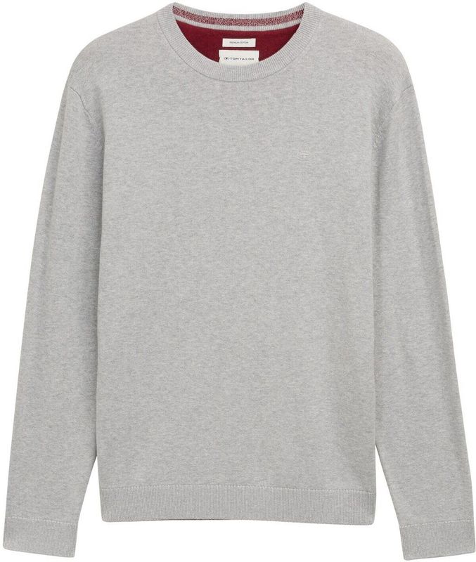 Tom Tailor - Regular Fit - Gebreide Pullover - Mêlee - Zuiver Katoen