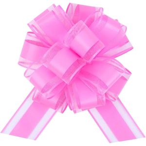 5 stuks geschenkstrikken - grote reuzenstrik cadeau voor auto decoratie bruiloft en feest - lichtroze