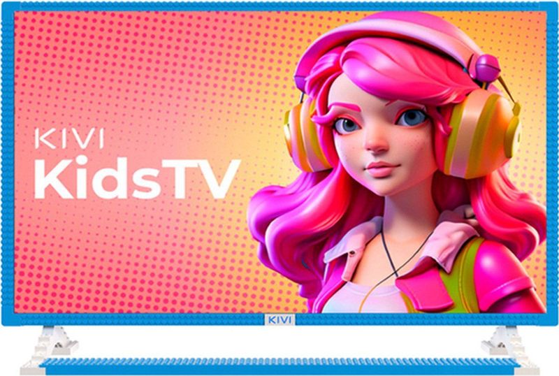 KIVI KidsTV - Kinder televisie - Compatibel met LEGO - Smart TV - TV 32 inch - Android TV - Uitgerust met Gehard Glas - Impact-Resistant Screen