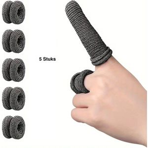 Vingerbob - Tube Verband - Vinger Verband - Vingersok - zwart gemêleerd - 5 Stuks