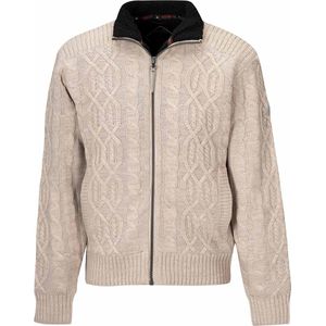 BJØRNSON Viggo Teddy Wintervest Heren - Kabel Gebreid - Maat 6XL - Beige