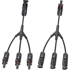 MC4 Zonnepaneel Y-Splitter - Solar MC4 Connector - IP67 - 3 Female naar 1 Male + 3 Male naar 1 Female