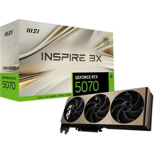 MSI - GeForce RTX 5070 INSPIRE 3X OC - Videokaart - 12 GB - Compact Ontwerp
