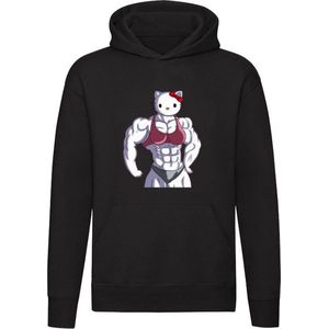 Gespierde kat | sportschool | fitness | gym | trainen | gespierd | sporten | cat | poes | Unisex | Trui | Hoodie | Sweater | Capuchon