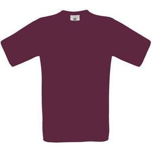 B&C Exact 150 Kids T-shirt Burgundy Maat 12/14 (onbedrukt - 5 stuks)