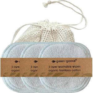 Herbruikbare wattenschijfjes - biologisch - wasbare wattenschijfjes - wasbare make up pads