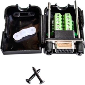 DB9 vrouwelijke seriële soldeerloze terminals met behuizing 485-stekker RS232