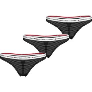 Tommy Hilfiger Mesh Tanga 3 Eenheden Zwart XS Vrouw