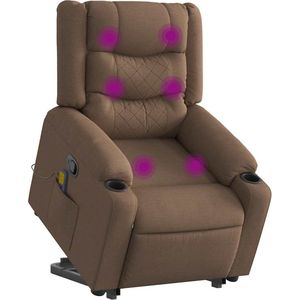 vidaXL Sta-op-massagestoel - Bruin - Verstelbaar