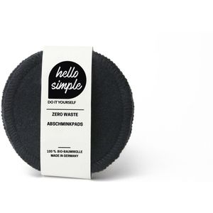 Hello Simple Zero-Waste Make-up Reinigingspads - 5 Stuks - Zwart - Herbruikbare Reinigingsdoekjes - Make-up Remover Pads - Milieuvriendelijke Optie