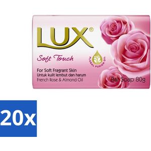 Lux - Zeep - Soft Touch - Hydraterend - Voor Geurige Huid - 80 g - Bulkverpakking - 20 stuks