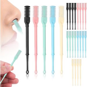 25pcs Neushaartrimmer - 2-in-1 Handmatige Neushaartrimmer - Neushaar Plukker en Knipper voor Mannen en Vrouwen - Rotating Neushaartrimmer in Diverse Kleuren