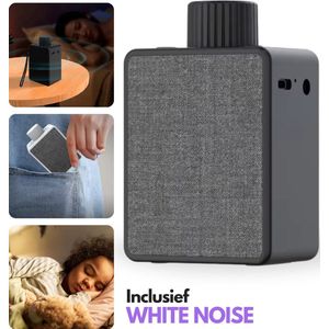 High Aspect / White Noise Speaker Zwart/ Met Geluidseffecten - White Noise Machine – White Noise Baby – Witte Ruis – Draadloos en Oplaadbaar Muziekdoosje - Slaaptrainer - Slaaphulp - Wekker