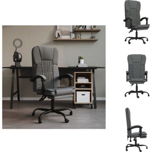 vidaXL Bureaustoel Verstelbaar - donkergrijs - 63x56x122 cm - trendy en comfortabel - Bureaustoel
