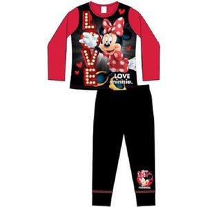 Minnie Mouse pyjama - maat 110 - Minnie Love pyama - rood met zwart