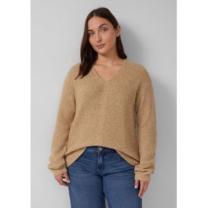 Gebreide Trui - Relaxed-fit - V-halsontwerp - Zachte Katoen-wolmix