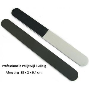 Rojafit - Professionele Polijstvijl - 3 Zijdig - 18cm.- Voordeelset 2 Stuks !!