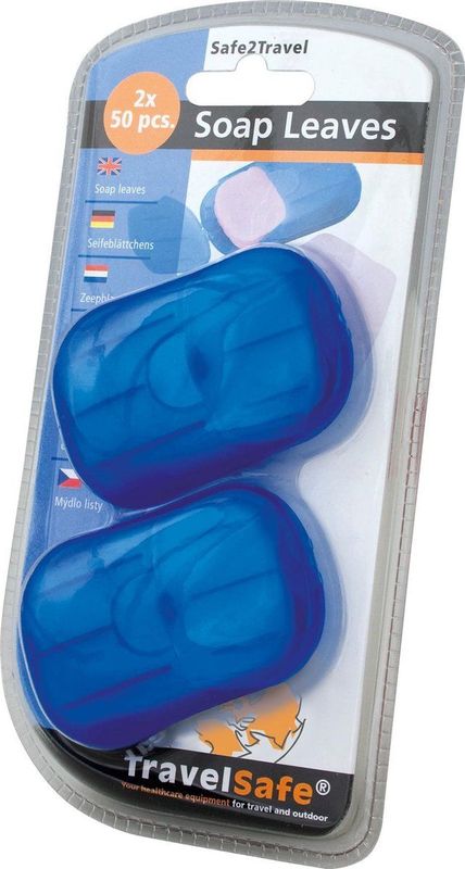 TravelSafe - Zeepblaadjes - 2x 50 stuks - Compact Doosje - Frisse Geur