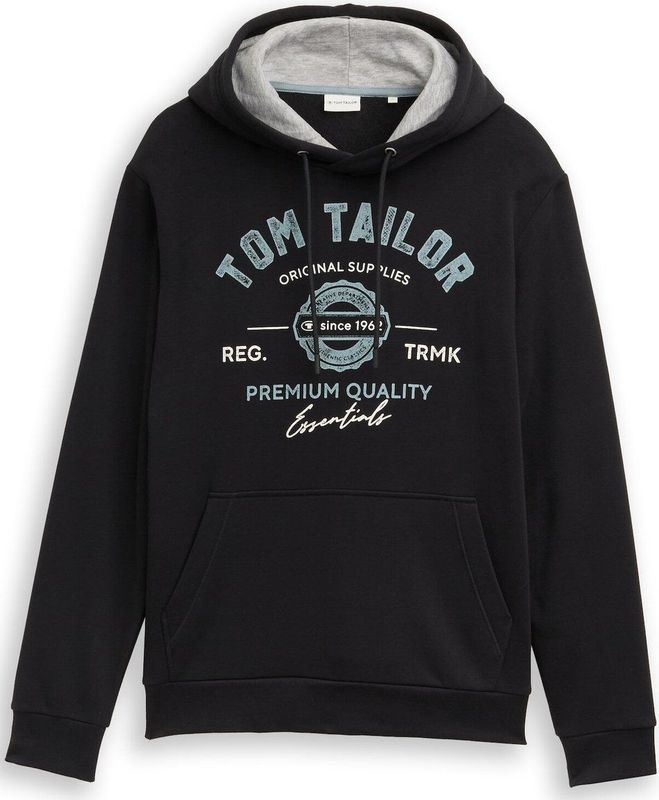 TOM TAILOR - Sweatshirt - Mintgroen - Capuchon met Trekkoord - Lange Mouw