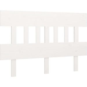 vidaXL - Hoofdbord - 143,5x3x81 - cm - massief - grenenhout - wit
