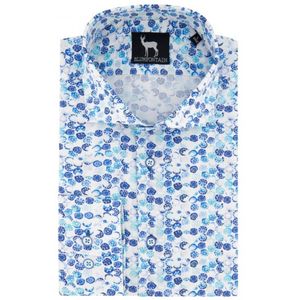 GENTS - Blumfontain stempelprint - Katoen - Wit - Maat EU40/M