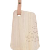 TAK Design Organic Snijplank M - Incl. Leer - Hout - 30 x 22 cm - Hextric