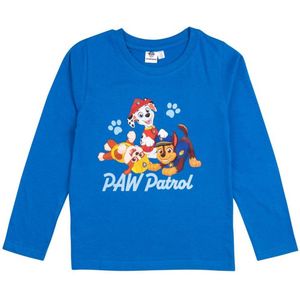 PAW Patrol Shirt - Lange Mouw - Katoen - Blauw - Maat 86/92