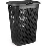 Plasticforte - Wasmand Ventilation - Zwart - Kunststof - 51 Liter - 43 x 35 x 61 cm
