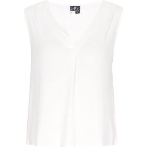 DreiMaster - Maritim Top - Offwhite - Mouwloos - V-hals