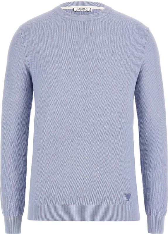 Guess - Harding Cn Ls Stitch Swtr - Sweatshirt - Nimbus Blue - Volwassen