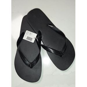Evora teenslippers zwart - 1 paar zwarte slippers - maat 40/41 - flip flops - PE slipper