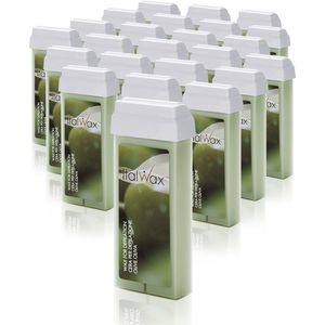 ItalWax Waxpatroon Olijf - Doos 24 Stuks - Voor Professionele en Thuisgebruik Waxing Behandelingen