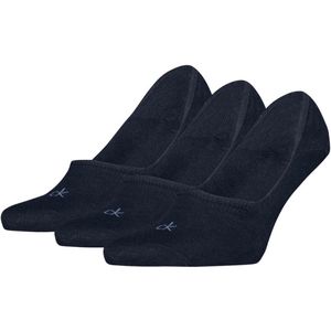 Calvin Klein - Footies Heren - Mid Cut - 3 paar CK Sokken - Navy - Maat 39/42