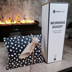 Geurstokjes-Geurverspreider-Parfum-Housevitamin-Morning Boost-100 ml-Voeten-Badzout-Himalaya-Houten-Doseerschepje- Kerstcadeau-Sinterklaas-Eid Mubarak-Suikerfeest-Verjaardag-Cadeau-Set-Giftset-Musthave-Elegant