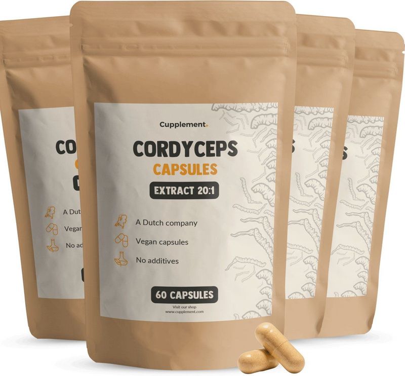 Cupplement - Cordyceps Paddenstoel Extract Capsules - 400 MG - Biologisch - 240 Stuks
