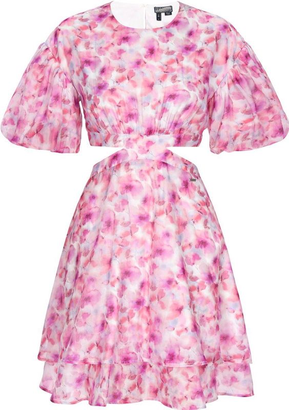 DreiMaster - Vintage Collectie - A-lijn Mini-jurk - Bloemenprint