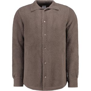 Courier Atelier Fluffy Overhemd Taupe - Overhemd Heren - Overhemden - Blouse Heren - Vest Heren - Overshirt heren - Ultra Zacht - Winter Overhemd heren