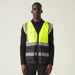 T-shirt Korte Mouwen Hiking Heren Reflecterende Strips Meerdere Zakjes