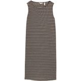 TOM TAILOR - Jurk - Beige/Zwart/Wit - Jersey - Knielengte - Mouwloos